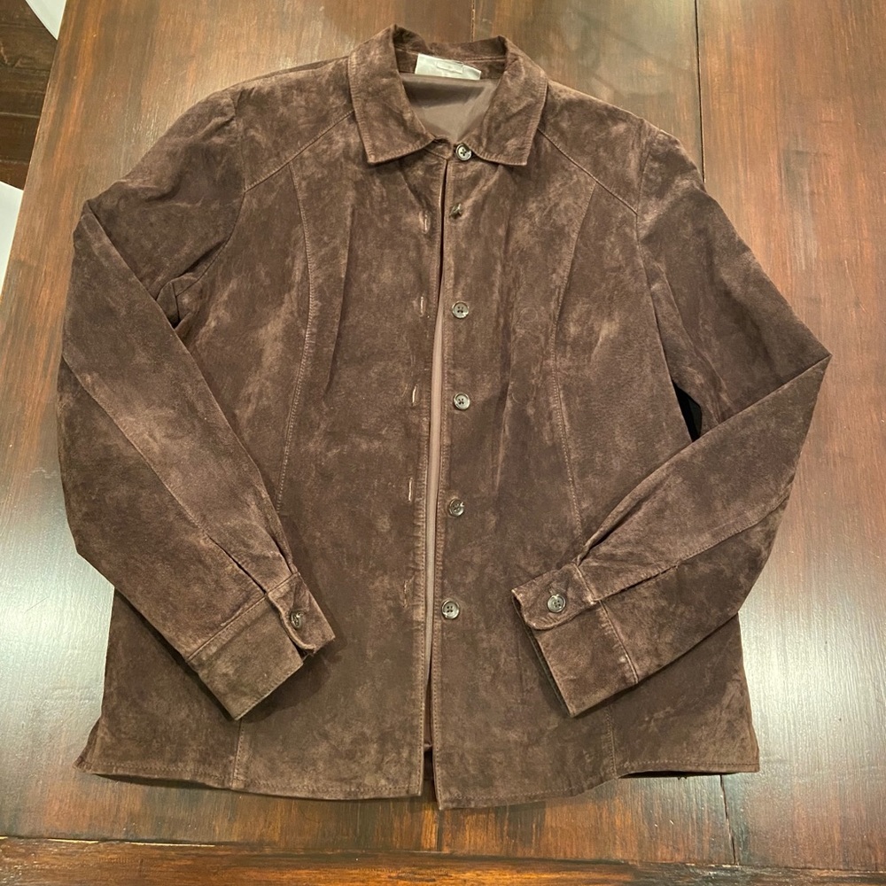 Brown Leather Suede Jacket